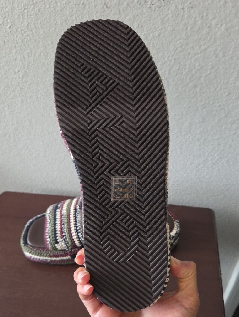 Aldo Multicolor Bohemina Crochet Striped Slide Sandals - Picture 4 of 5